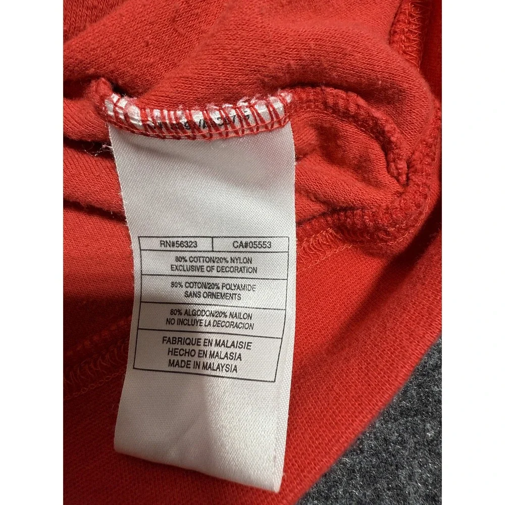 Nike XL‎ Red Velour Terry Cloth Full Zip Hoodie Sweatshirt Kids Size 18-20 Y2K